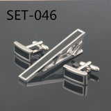 Novelty Tie Clips & Cufflinks Set, Mixed Patterns Set 046