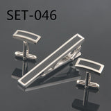 Novelty Tie Clips & Cufflinks Set, Mixed Patterns Set 046
