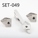 Novelty Tie Clip & Cufflinks Set 049 Flush