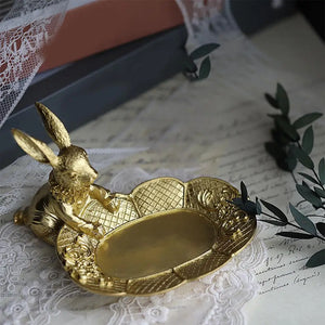 Rabbit Statue Earring Bracelet Organizer