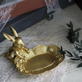 Rabbit Statue Earring Bracelet Organizer