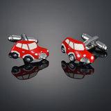 Red Fire Engine Cufflinks for Men Shirt Cuff Links