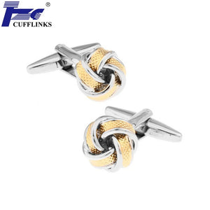 Metal Knots Cufflink Cuff Link 2 Pairs Stainless Steel