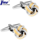 Metal Knots Cufflink Cuff Link 2 Pairs Stainless Steel