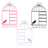 Metal Wall Mount Birdcage Jewelry Organizer Earrings Necklace Holder