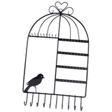 Metal Wall Mount Birdcage Jewelry Organizer Earrings Necklace Holder