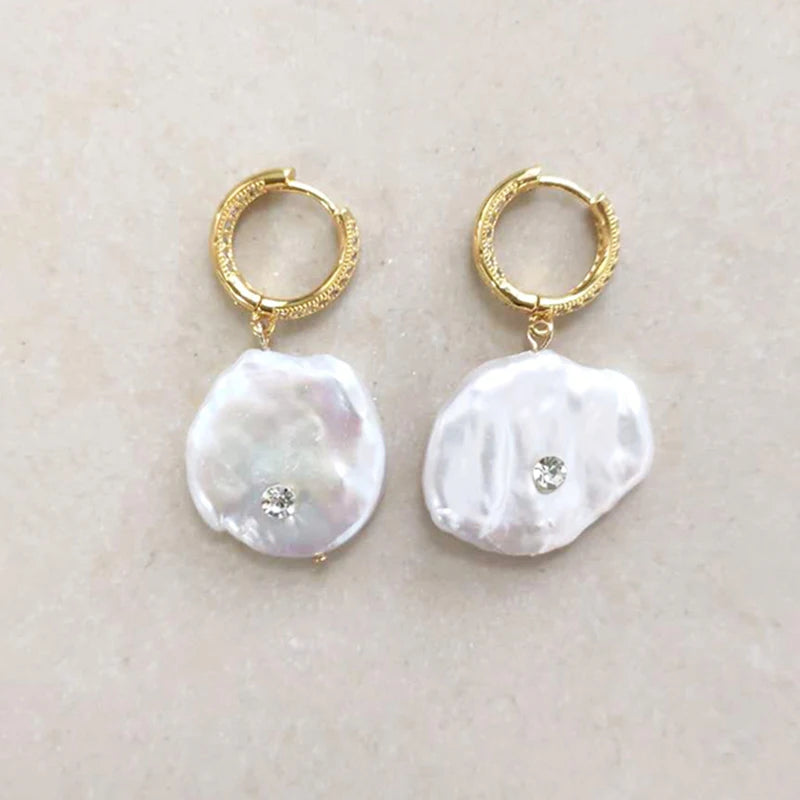 Geometric Freshwater Pearls Earrings High Jewelry