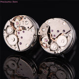 Novelty Non-Functional Watch Movement Cufflinks For Men