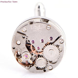 Novelty Non-Functional Watch Movement Cufflinks For Men