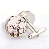 Watch Movement Cufflinks for Men Jewelry Shirt Cuffs