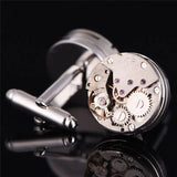 Watch Movement Cufflinks for Men Jewelry Shirt Cuffs