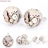 Novelty Non-Functional Watch Movement Cufflinks For Men
