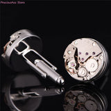 Novelty Non-Functional Watch Movement Cufflinks For Men