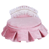 Pink Round Bed Chair Jewelry Box Mini Furniture Home Decor