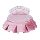 Pink Round Bed Chair Jewelry Box Mini Furniture Home Decor
