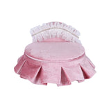 Pink Round Bed Chair Jewelry Box Mini Furniture Home Decor