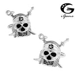 Pirate Skull Vintage Style Copper Cuff Links