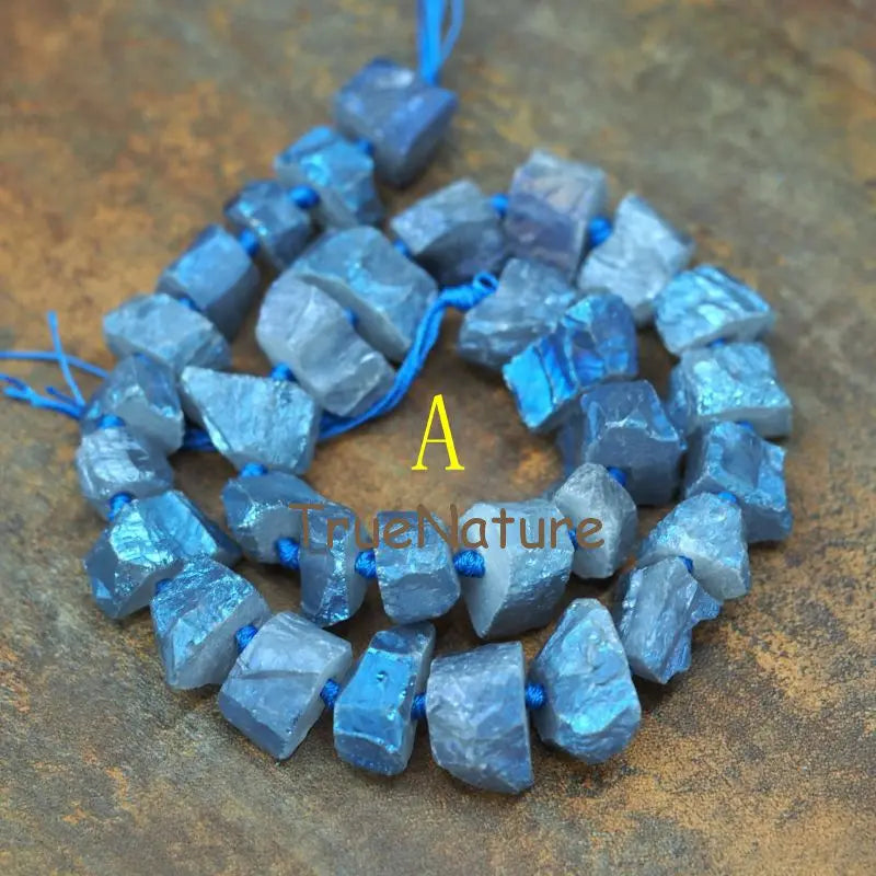 Clear Quartz Titanium Nugget Beads Mix Crystal Quartz Full Strand 20-25 mm