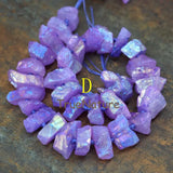 Clear Quartz Titanium Nugget Beads Mix Crystal Quartz Full Strand 20-25 mm