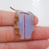 Nugget Lace Agate Earring Beads 27x10x4mm