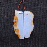 Nugget Lace Agate Earring Beads 27x10x4mm