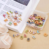 Number Alphabet Enamel Spacer Beads for Jewelry Making