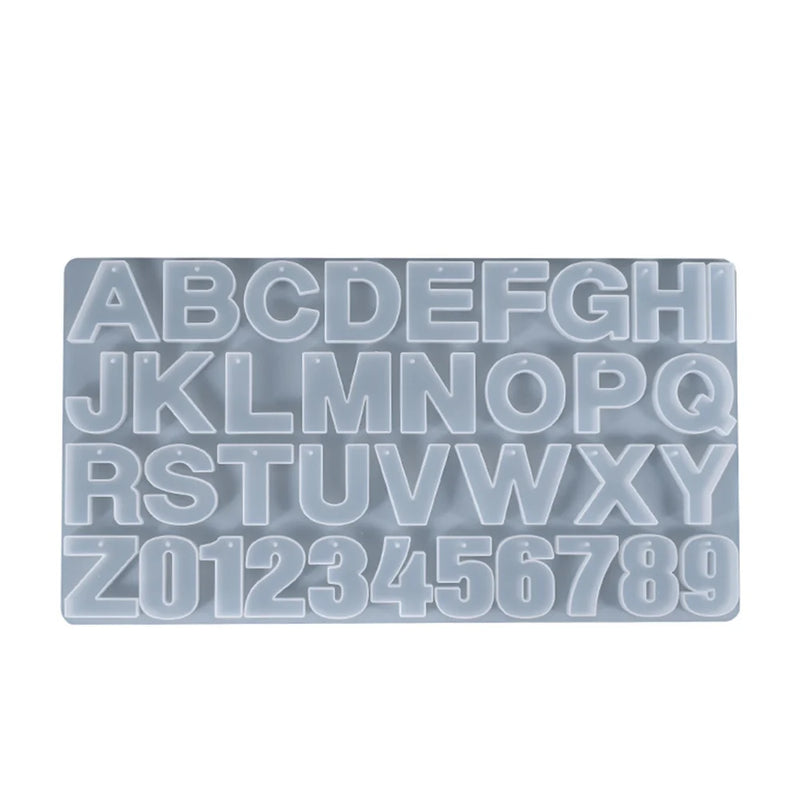 Number Letter Silicone Molds for Crystal Epoxy Pendant DIY Tools