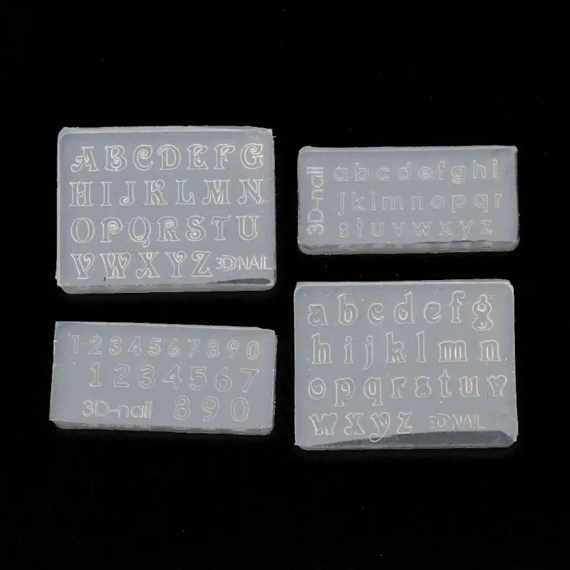 Numbers Letters Pendant Resin Silicone Mold Jewelry Making Tools Nail Art Crafts