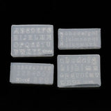Numbers Letters Pendant Resin Silicone Mold Jewelry Making Tools Nail Art Crafts
