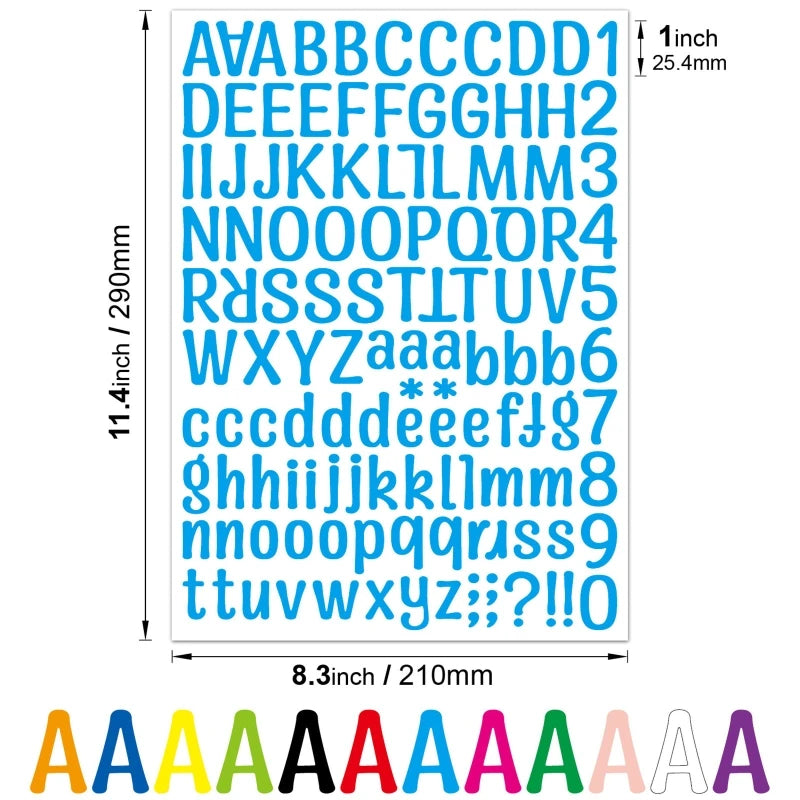 Glitter Epoxy Resin Mold Stickers - English Letters Numbers UV Epoxy