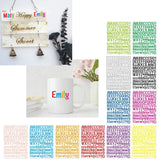 Glitter Epoxy Resin Mold Stickers - English Letters Numbers UV Epoxy