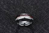 Nuncad 8mm Meteorite Agate Tungsten Steel Ring Men's Jewelry
