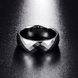 Nuncad Men's 7.5mm Domed Tungsten Carbide Wedding Band Ring Size 7-12
