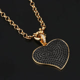 Red Zircon Heart Pendant Necklace for Women