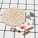 Nurse Theme Fondant Mold Stethoscope Pill Bottle Bandage - Medical Silicone Mold