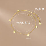 Silver 925 Round Shape Chain Anklets for Women Foot Bracelets on Leg
