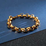 "O" Chain Stainless Steel Bracelet Men's High Chunky Link Gift