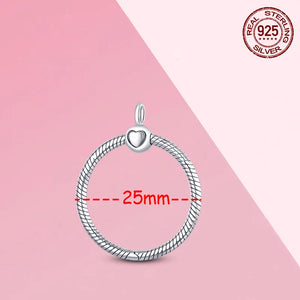 925 Silver O Pendant Charm for Necklace Chain DIY Silver Jewellery