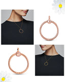 925 Silver O Pendant Charm for Necklace Chain DIY Silver Jewellery