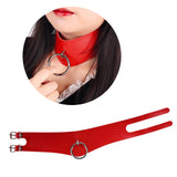 O-Ring Collor Necklace Bracelet Leather Choker - Cosplay Accessory