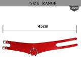 O-Ring Collor Necklace Bracelet Leather Choker - Cosplay Accessory