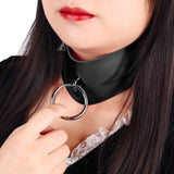 O-Ring Leather Choker Necklace Bracelet