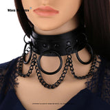 Metal Streetwear Punk Leather Choker Collar VD2176