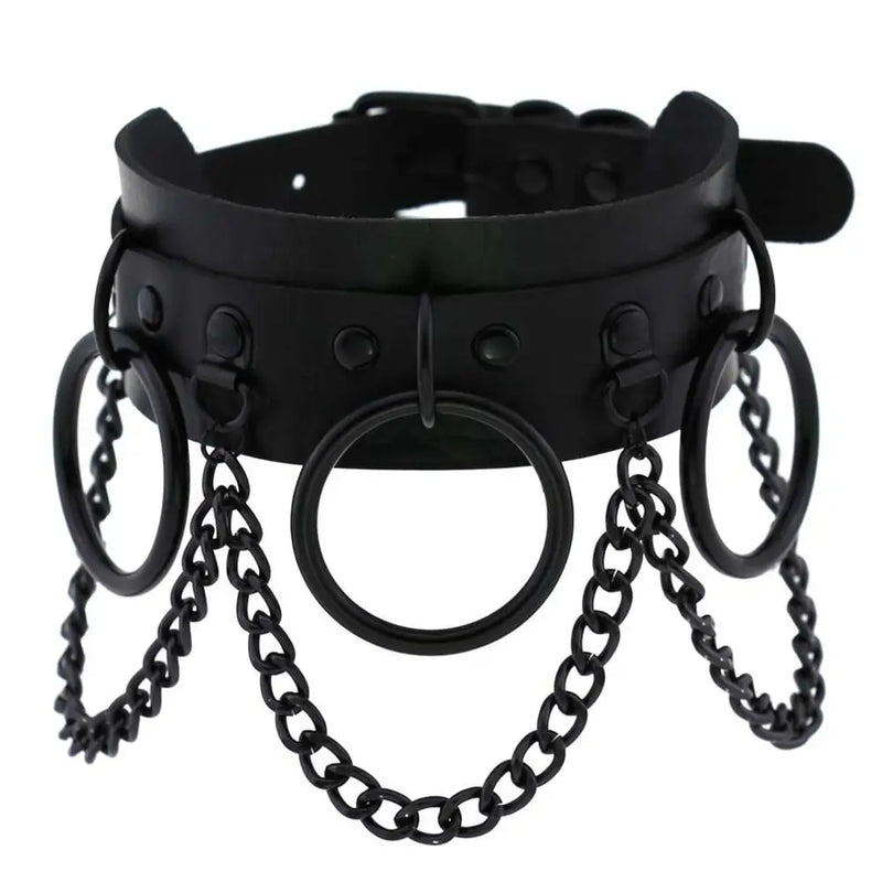Metal Streetwear Punk Leather Choker Collar VD2176