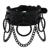 Metal Streetwear Punk Leather Choker Collar VD2176