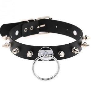 Spike Collar Harness Gothic Leather Chocker Necklace Punk Jewelry