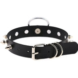Spike Collar Harness Gothic Leather Chocker Necklace Punk Jewelry