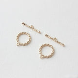 18K Gold-Plated Copper O-Shaped Chain Connector DIY Jewelry Accessory
