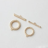 18K Gold-Plated Copper O-Shaped Chain Connector DIY Jewelry Accessory