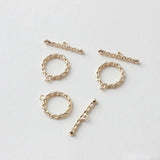 18K Gold-Plated Copper O-Shaped Chain Connector DIY Jewelry Accessory